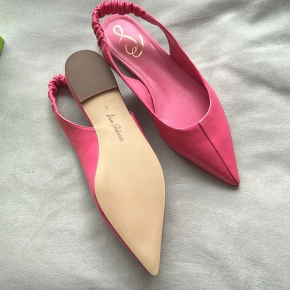NWB Sam Edelman Whitney Pointed Toe Flat Size 8 M (Rose Leather) - Picture 9 of 11